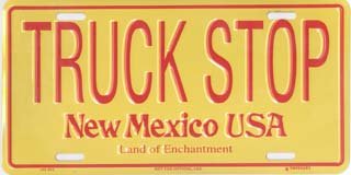 New Mexico Truck Stop License Plates