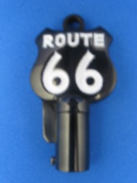 Black Chrome / White Route 66 Key