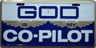 God Is My Co-Pilot License Plates