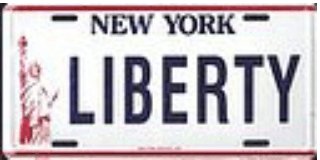 New York Liberty License Plates